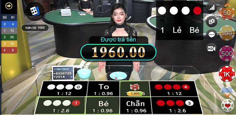 Các trò chơi thường thấy tại live casino 